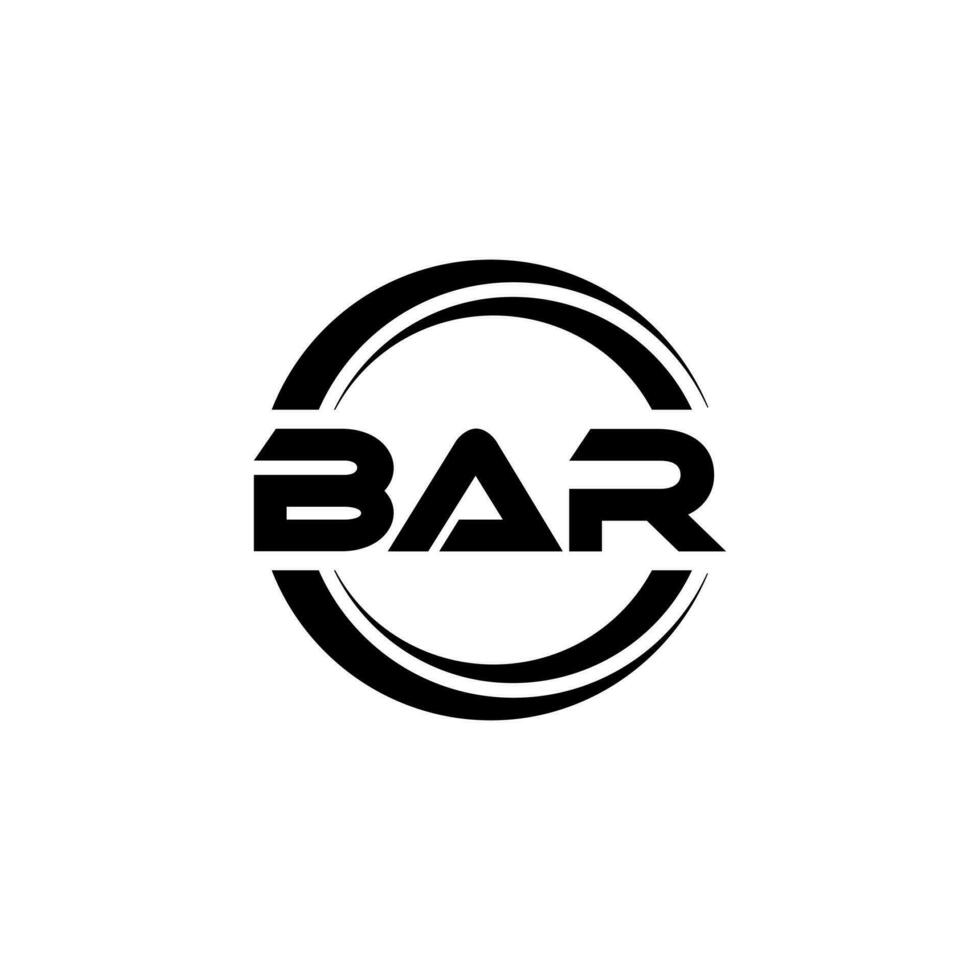 bar brief logo ontwerp in illustratie. vector logo, schoonschrift ontwerpen voor logo, poster, uitnodiging, enz.