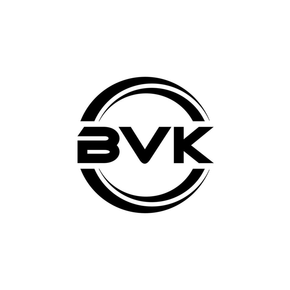 bvk brief logo ontwerp in illustratie. vector logo, schoonschrift ontwerpen voor logo, poster, uitnodiging, enz.