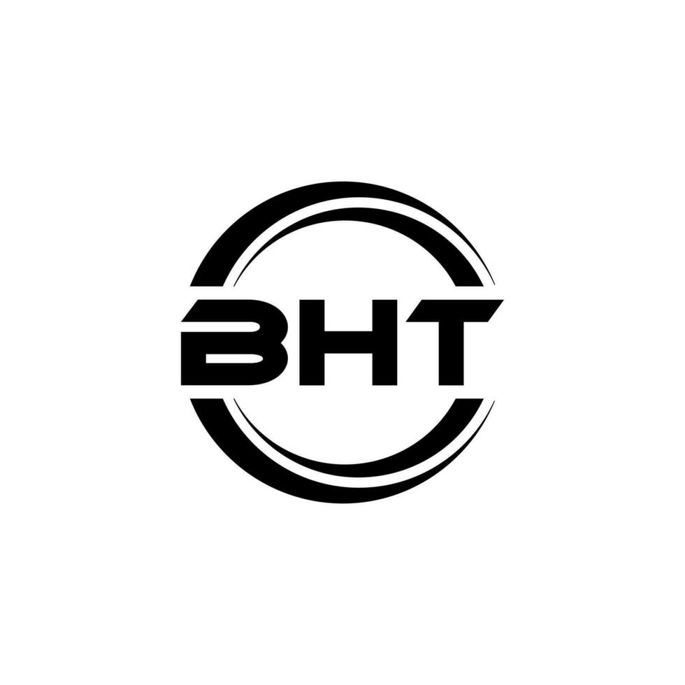 bht brief logo ontwerp in illustratie. vector logo, schoonschrift ontwerpen voor logo, poster, uitnodiging, enz.