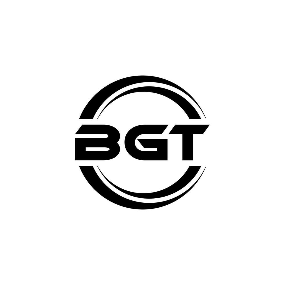 bgt brief logo ontwerp in illustratie. vector logo, schoonschrift ontwerpen voor logo, poster, uitnodiging, enz.