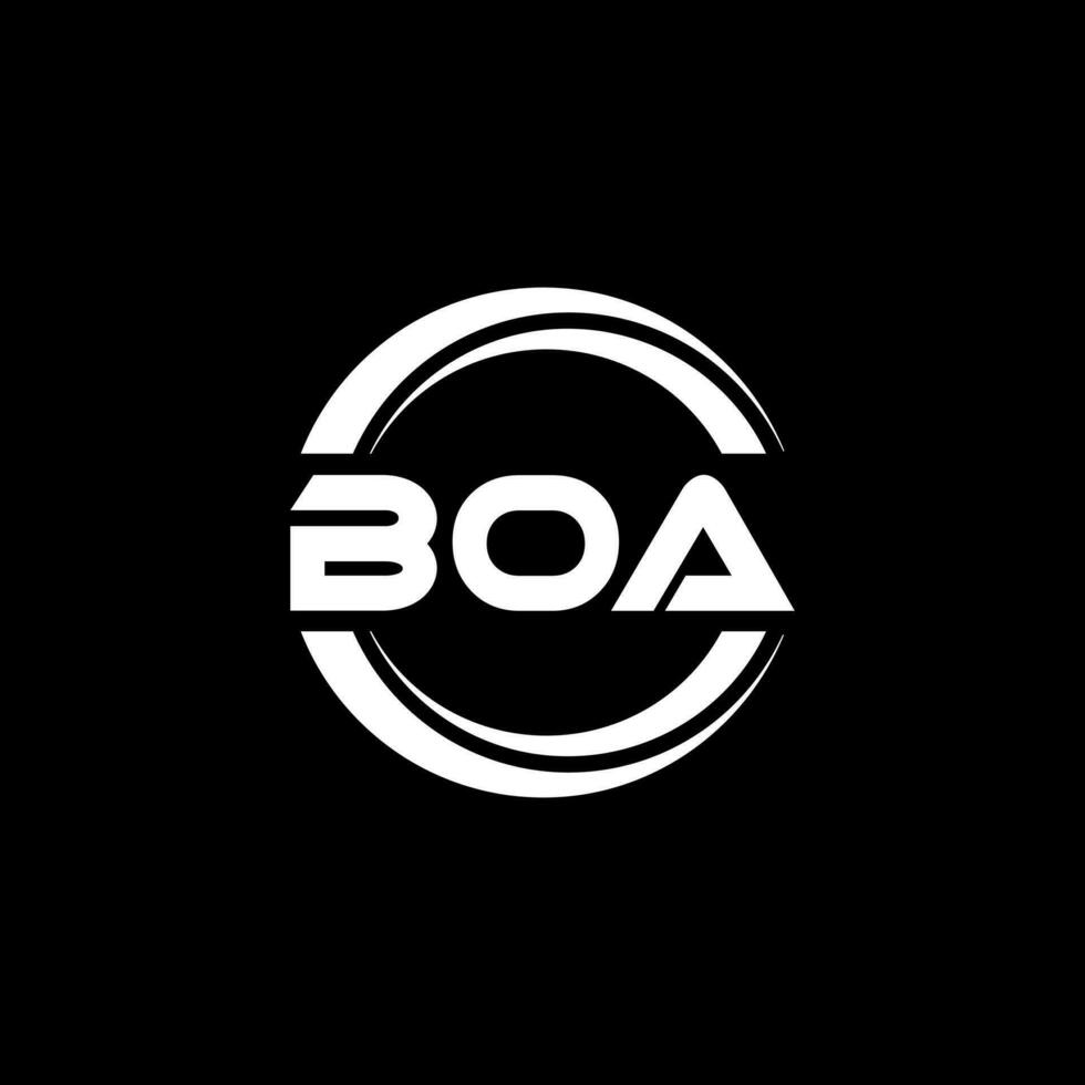 boa brief logo ontwerp in illustratie. vector logo, schoonschrift ontwerpen voor logo, poster, uitnodiging, enz.