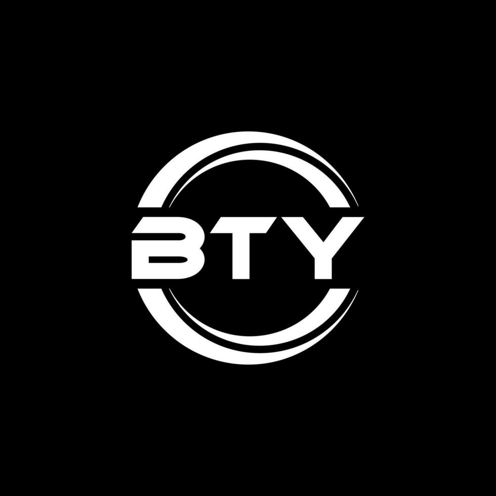 bty brief logo ontwerp in illustratie. vector logo, schoonschrift ontwerpen voor logo, poster, uitnodiging, enz.