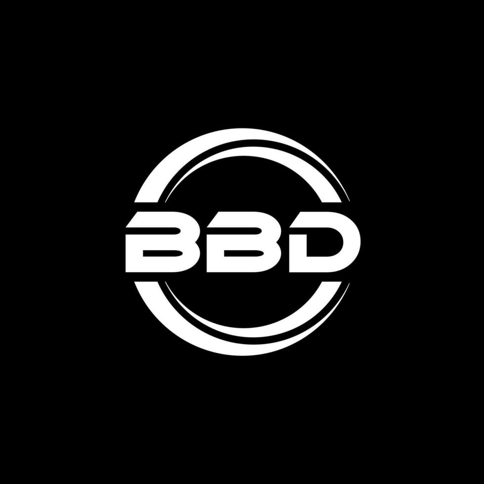 bbd brief logo ontwerp in illustratie. vector logo, schoonschrift ontwerpen voor logo, poster, uitnodiging, enz.