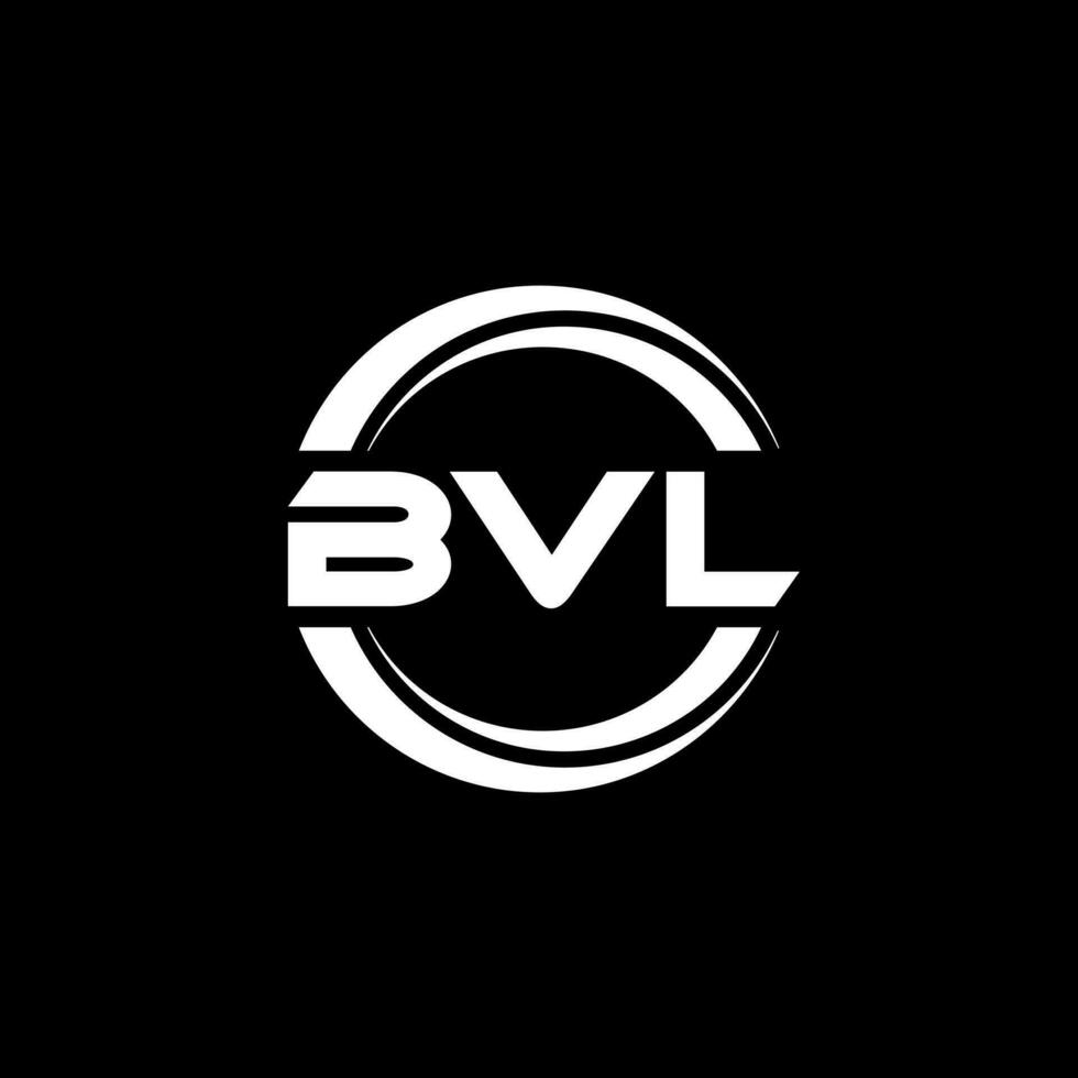 bvl brief logo ontwerp in illustratie. vector logo, schoonschrift ontwerpen voor logo, poster, uitnodiging, enz.