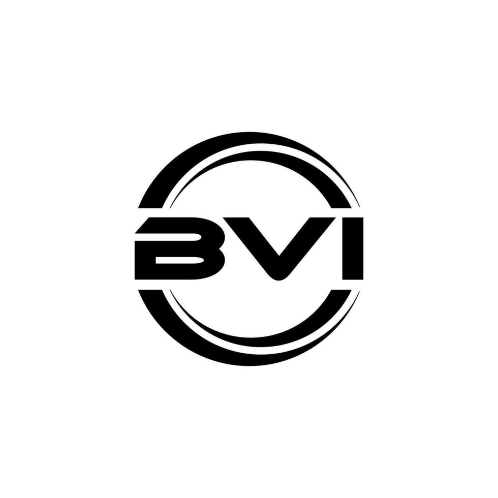 bvi brief logo ontwerp in illustratie. vector logo, schoonschrift ontwerpen voor logo, poster, uitnodiging, enz.