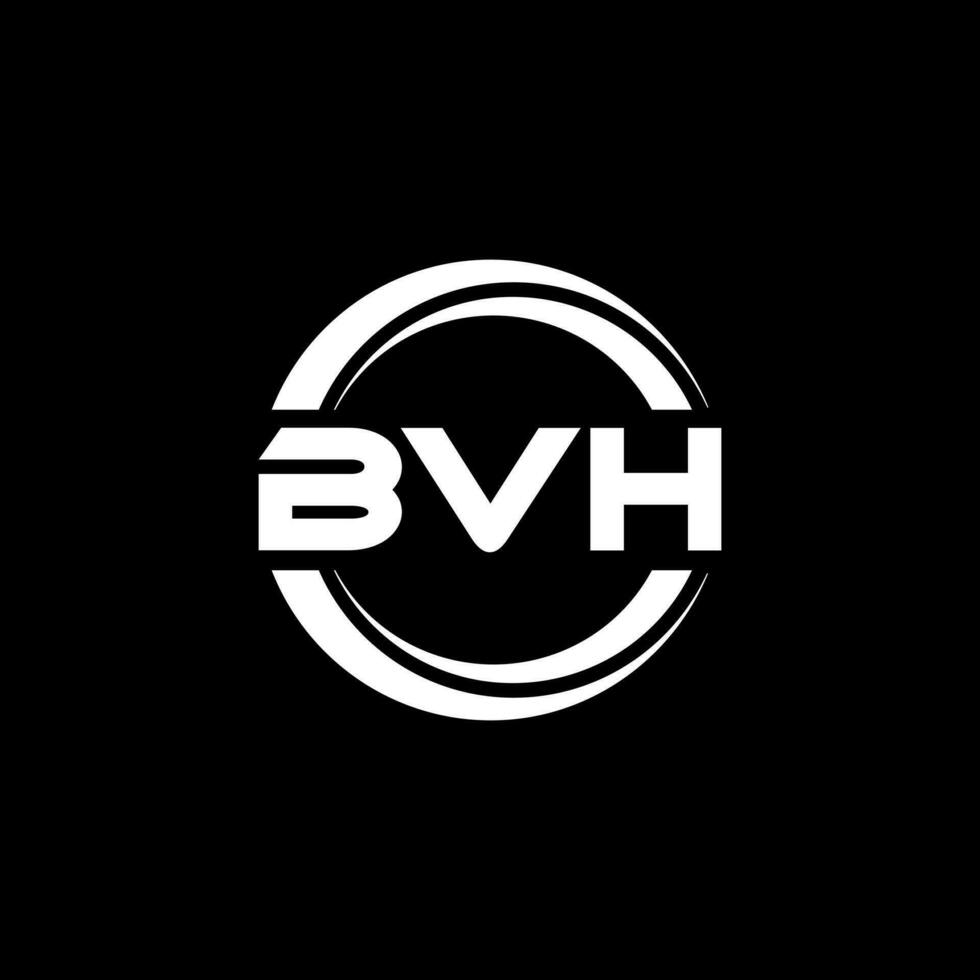 bvh brief logo ontwerp in illustratie. vector logo, schoonschrift ontwerpen voor logo, poster, uitnodiging, enz.