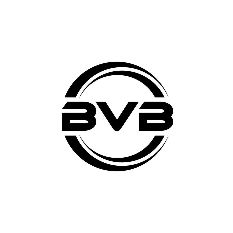 bvb brief logo ontwerp in illustratie. vector logo, schoonschrift ontwerpen voor logo, poster, uitnodiging, enz.