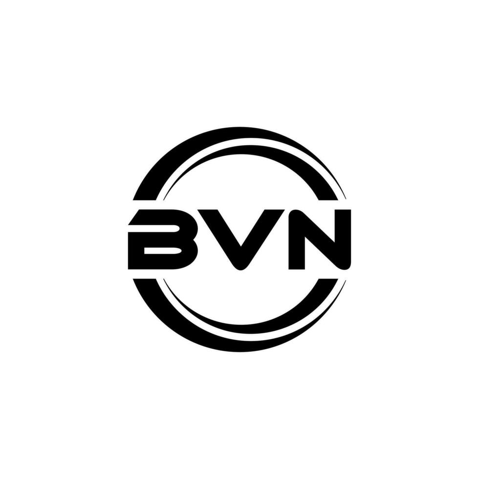 bvn brief logo ontwerp in illustratie. vector logo, schoonschrift ontwerpen voor logo, poster, uitnodiging, enz.