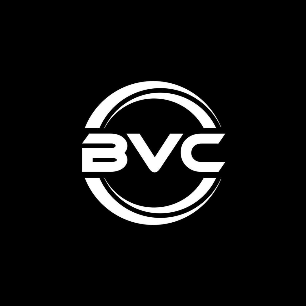 bvc brief logo ontwerp in illustratie. vector logo, schoonschrift ontwerpen voor logo, poster, uitnodiging, enz.