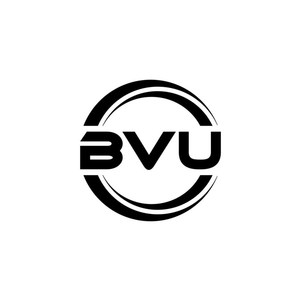 bvu brief logo ontwerp in illustratie. vector logo, schoonschrift ontwerpen voor logo, poster, uitnodiging, enz.