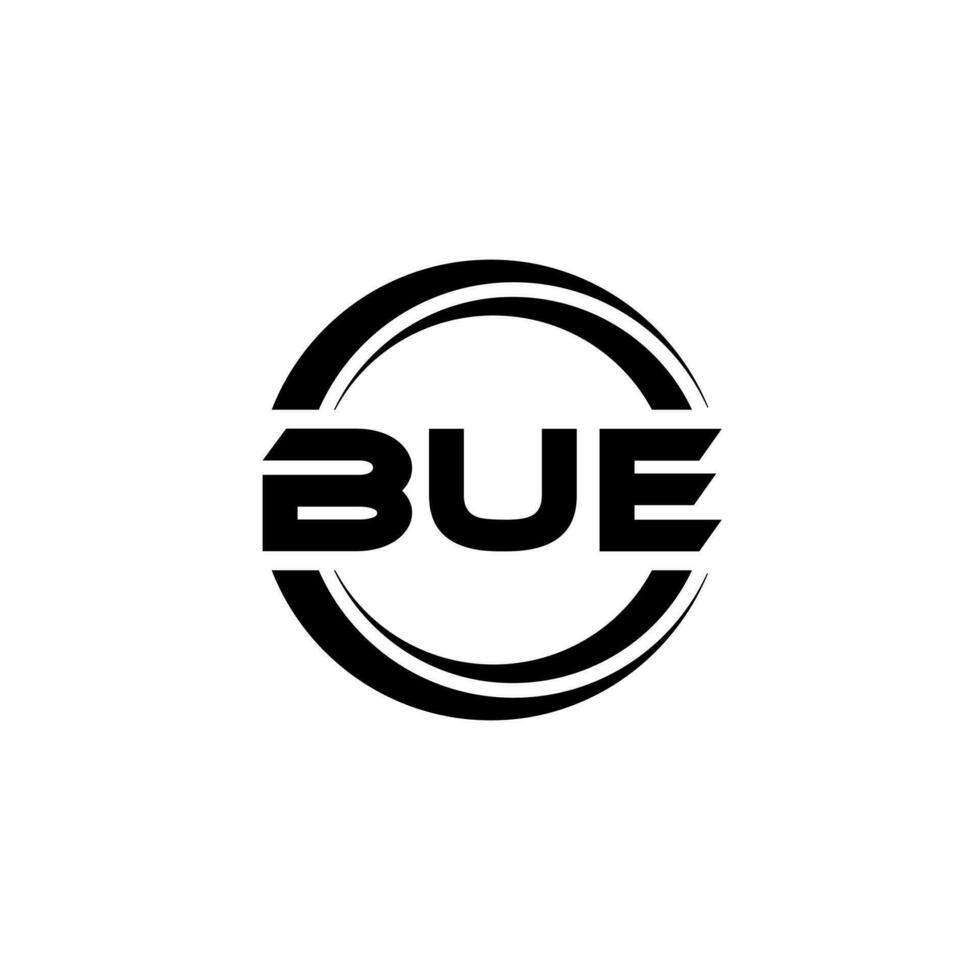 bue brief logo ontwerp in illustratie. vector logo, schoonschrift ontwerpen voor logo, poster, uitnodiging, enz.