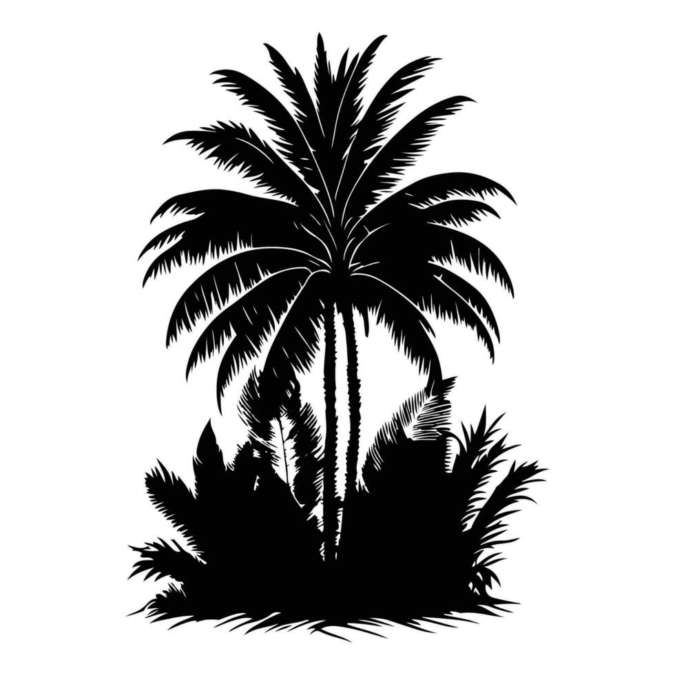palm boom vector palm boom silhouet kokosnoot boom vector silhouet