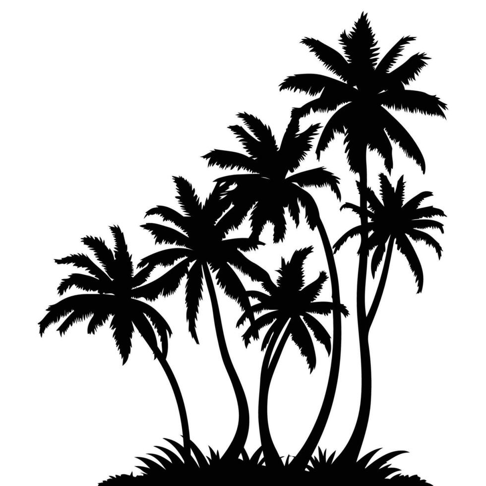 palm boom vector palm boom silhouet kokosnoot boom vector silhouet