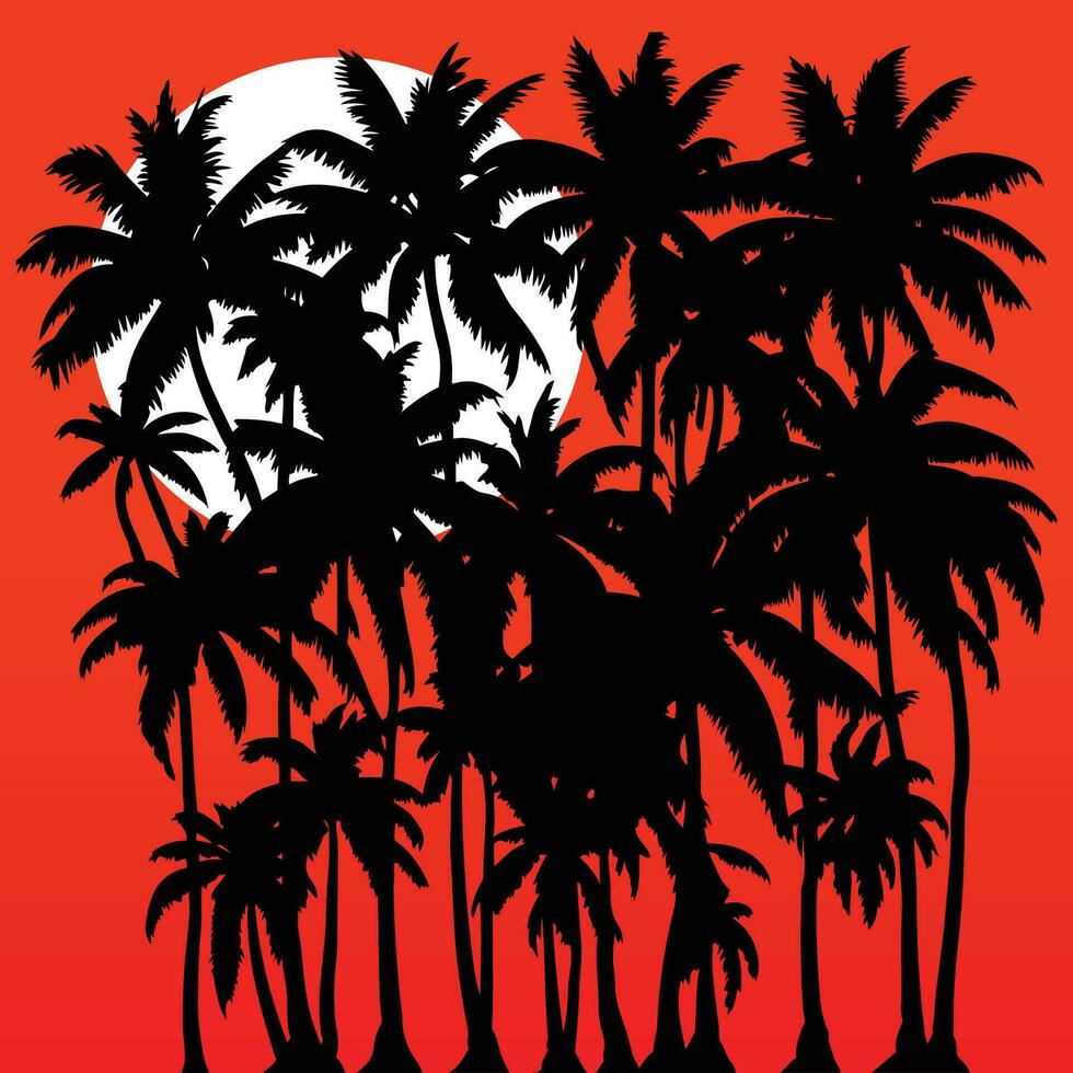 palm boom vector palm boom silhouet kokosnoot boom vector silhouet