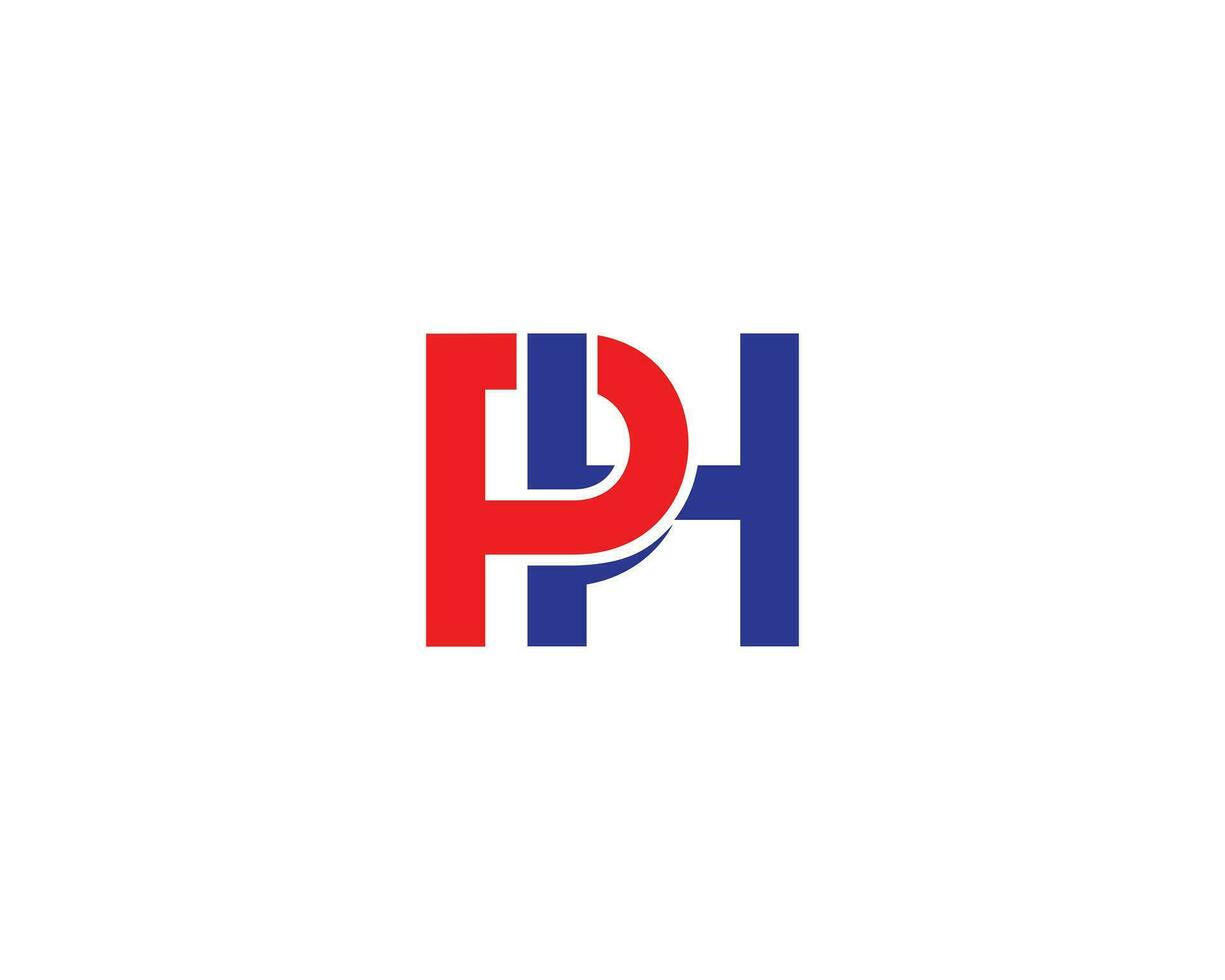 gemakkelijk ph brief logo ontwerp vector sjabloon.