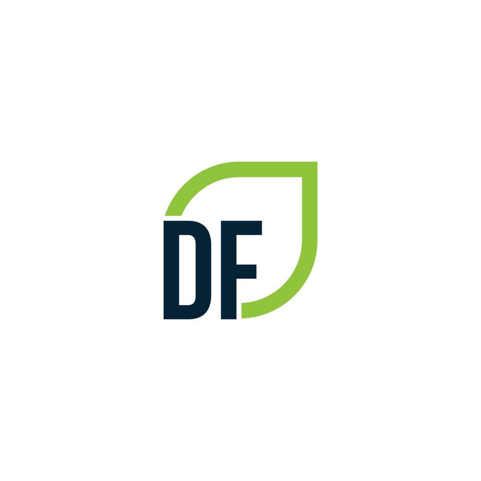 brief df logo groeit, ontwikkelt, natuurlijk, biologisch, gemakkelijk, financieel logo geschikt voor uw bedrijf. vector