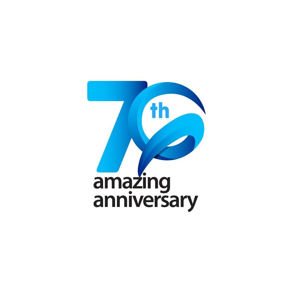 70 jaar geweldige verjaardag viering vector sjabloon ontwerp illustratie