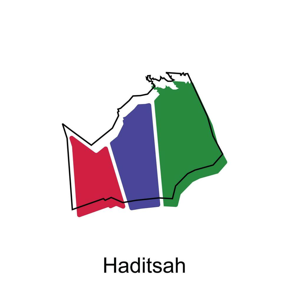 haditsah stad van Irak kaart vector illustratie ontwerp sjabloon Aan wit achtergrond