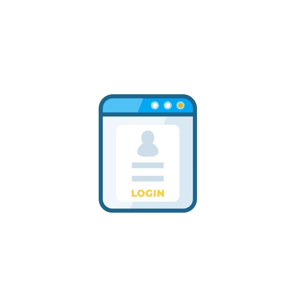 login formulier pictogram vector