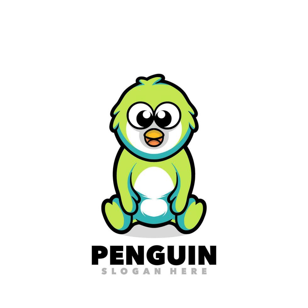 pinguïn mascotte tekenfilm vector