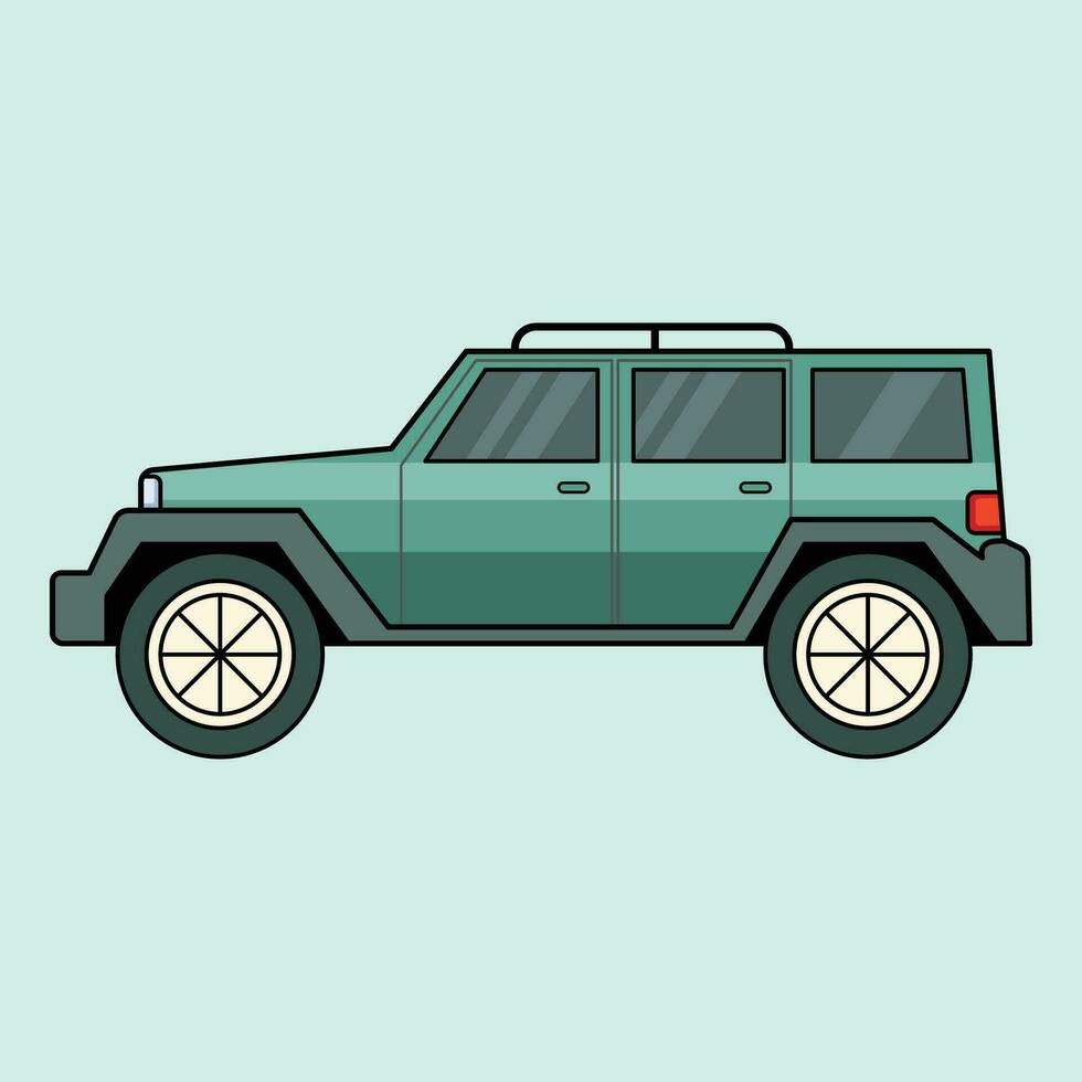 modern uit weg jeep kunst illustratie vector ontwerp