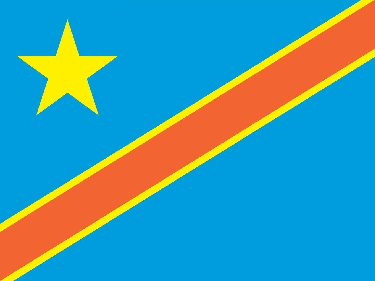 democratische republiek congo officieel vlag vector