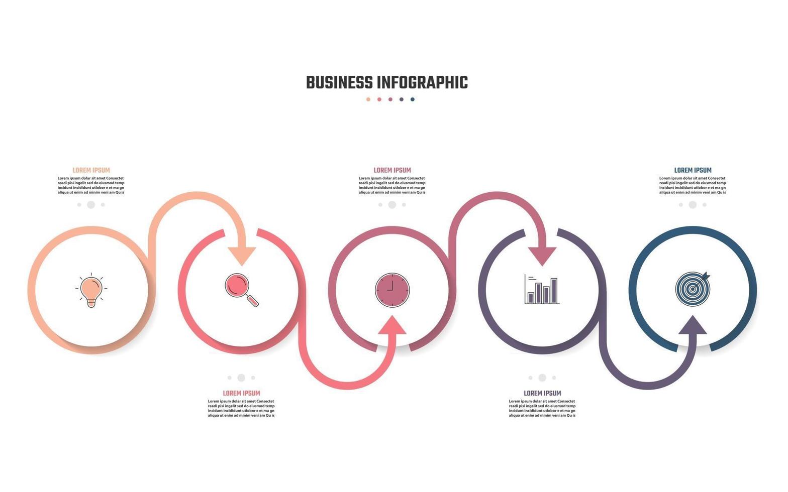 zakelijk infographic ontwerp, vectorillustraties vector