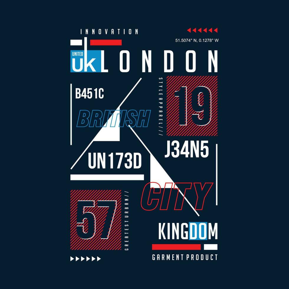 Londen uk belettering, abstract grafisch, typografie vector, t overhemd afdrukken, gewoontjes stijl, en andere gebruik vector