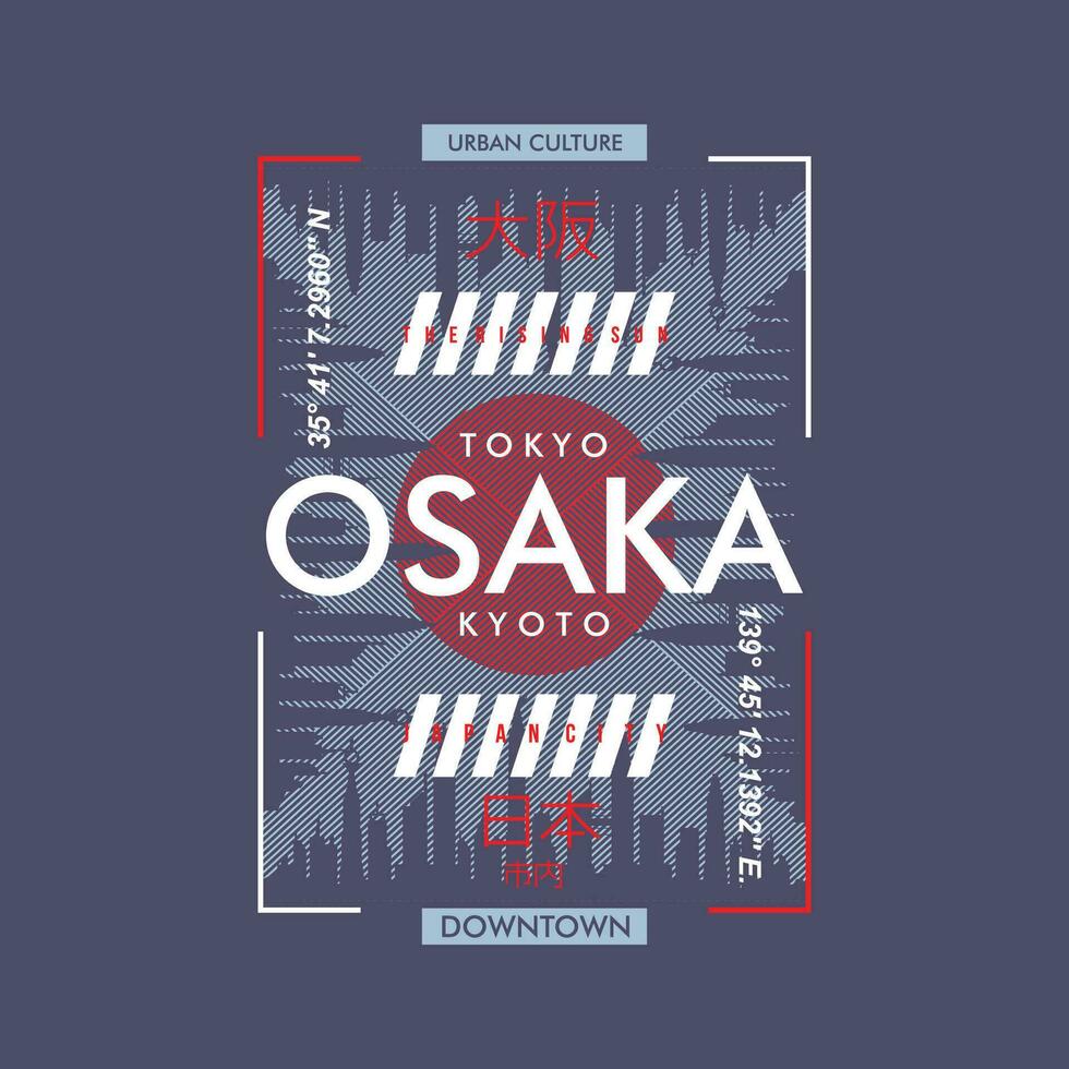 Osaka Japan typografie vector grafisch voor t overhemd prints en andere toepassingen. poster, sticker, muur muurschilderingen