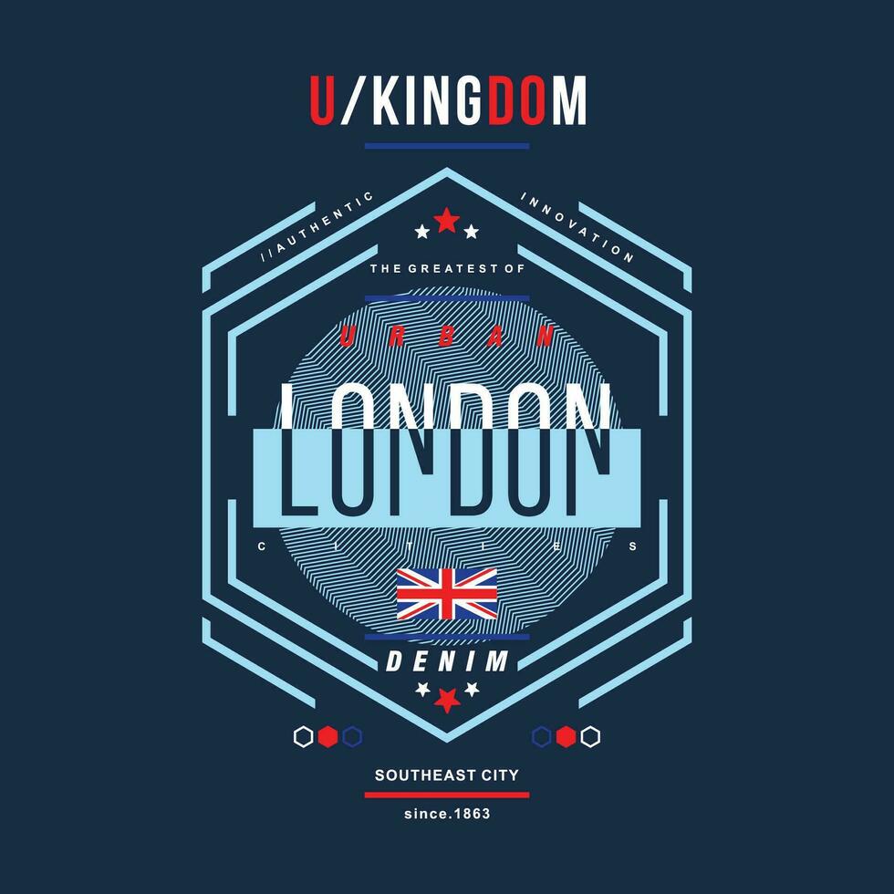 Londen Verenigde koninkrijk belettering, abstract grafisch, typografie vector, t overhemd afdrukken, gewoontjes stijl, en andere gebruik vector