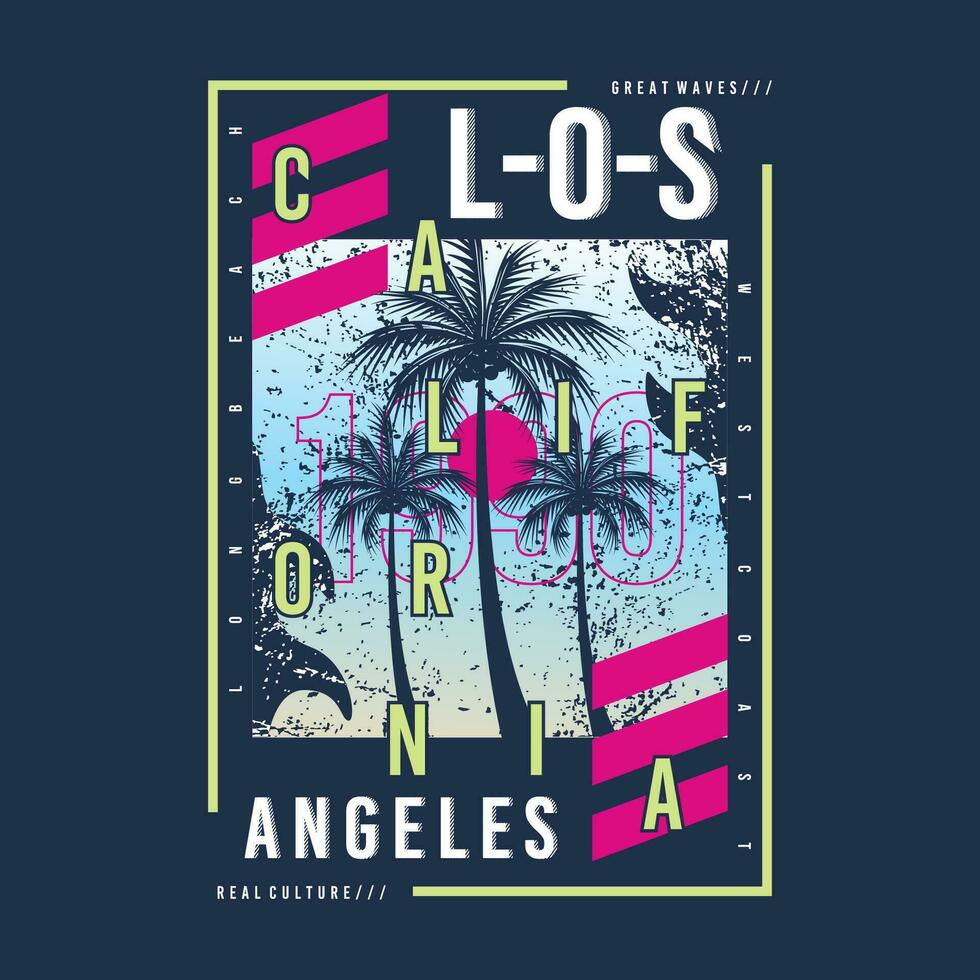 los angeles Californië grafisch, typografie vector, illustratie, voor afdrukken t shirt, met tokyo Japan modern stijl vector