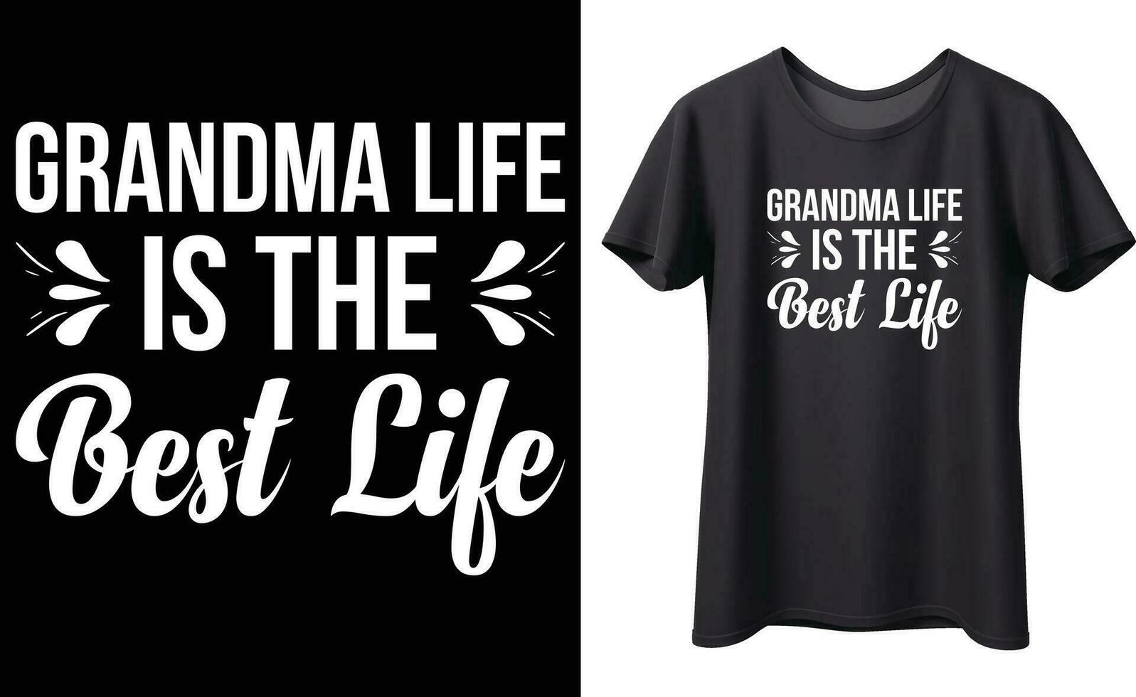 grootmoeder leven is de het beste leven typografie vector t-shirt ontwerp.