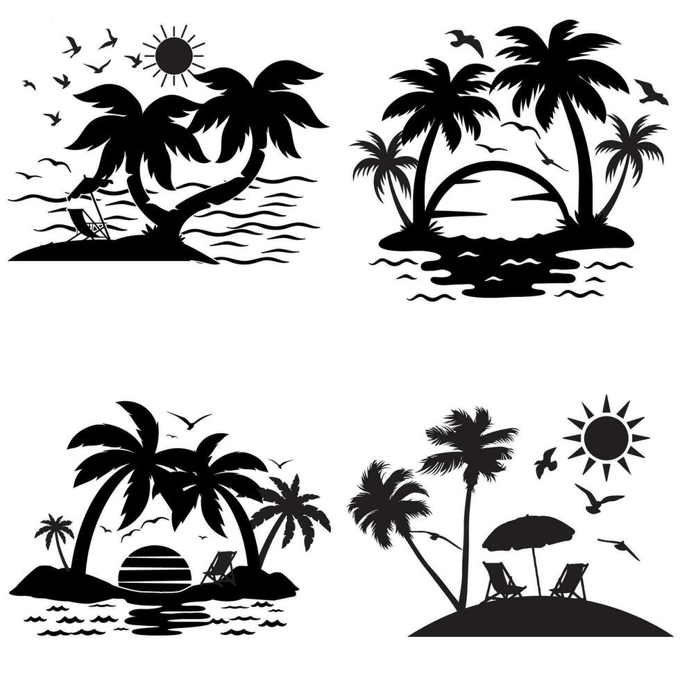 zomer vector silhouet