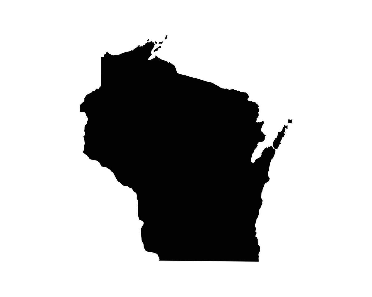 Wisconsin wi Verenigde Staten van Amerika kaart vector