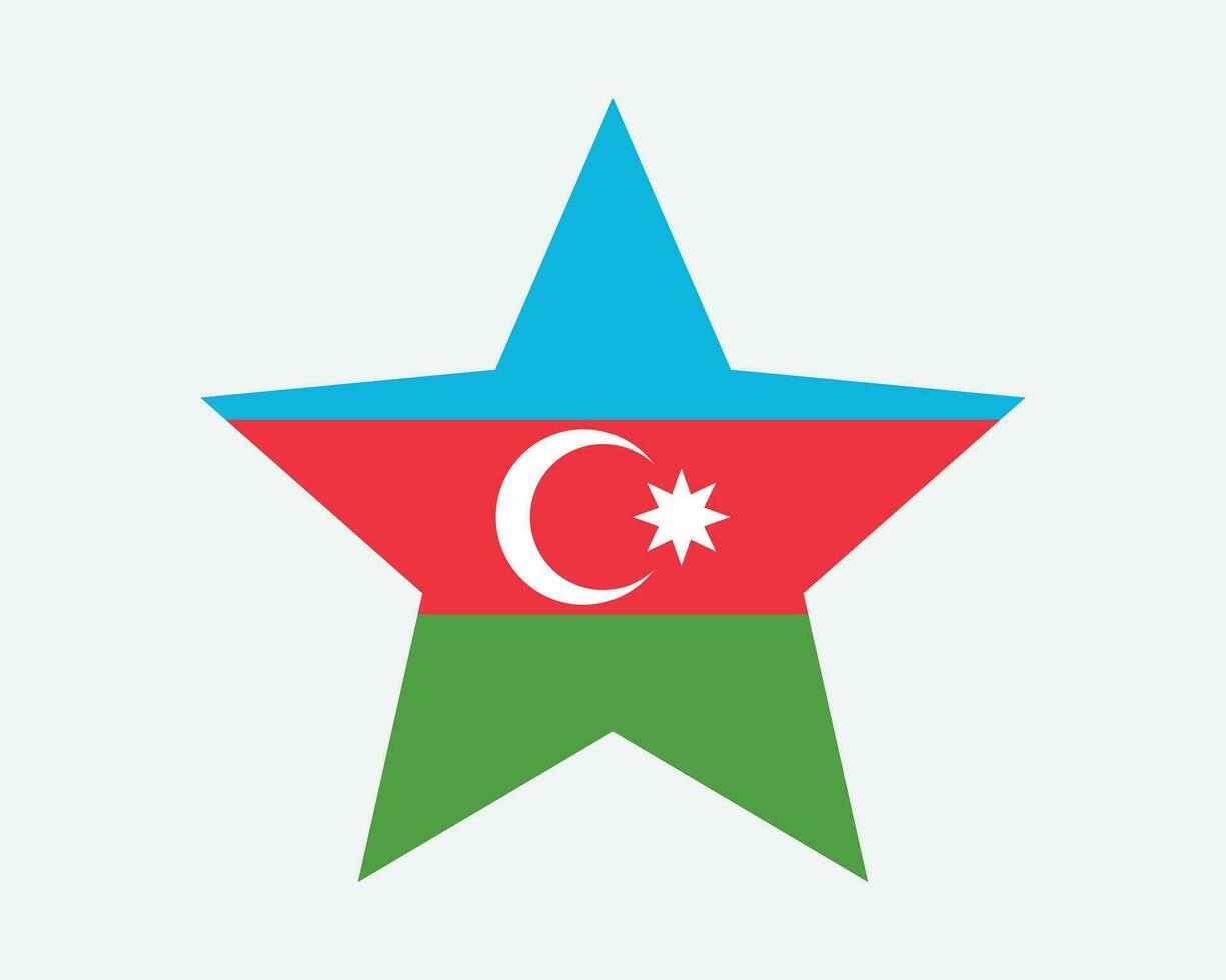 Azerbeidzjan ster vlag vector