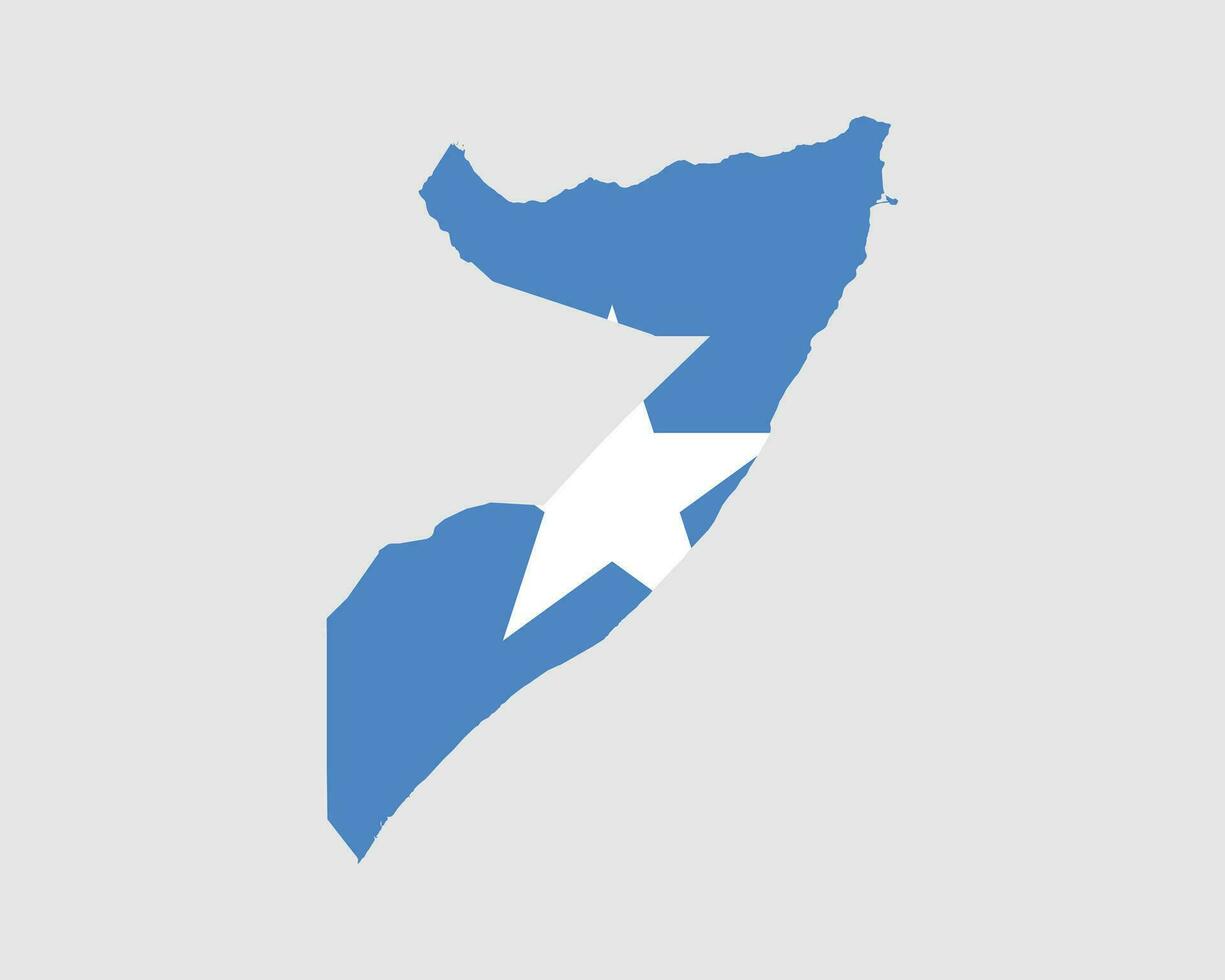 Somalië vlag kaart. kaart van de federaal republiek van Somalië met de Somalisch land spandoek. vector illustratie.