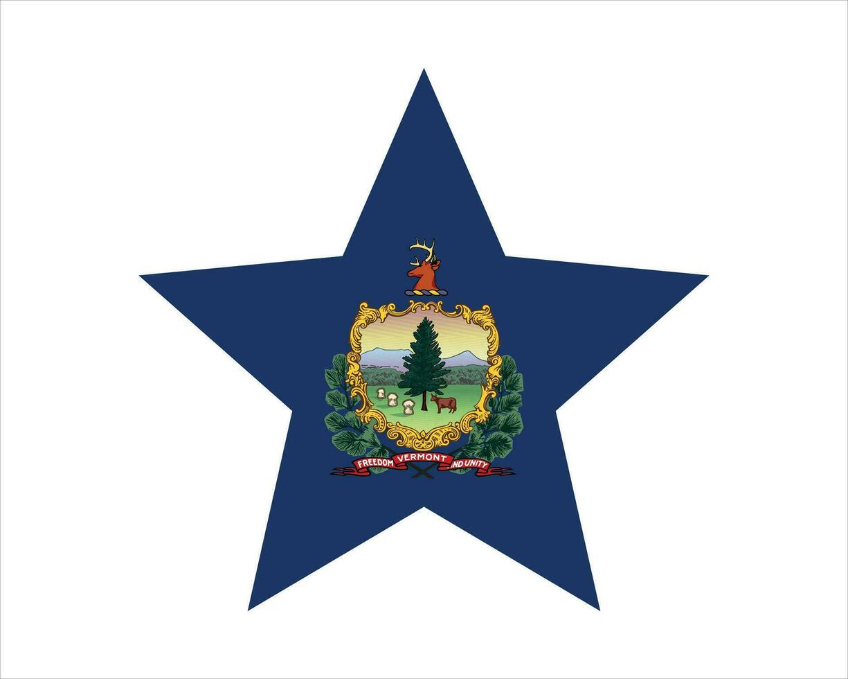 Vermont Verenigde Staten van Amerika ster vlag vector