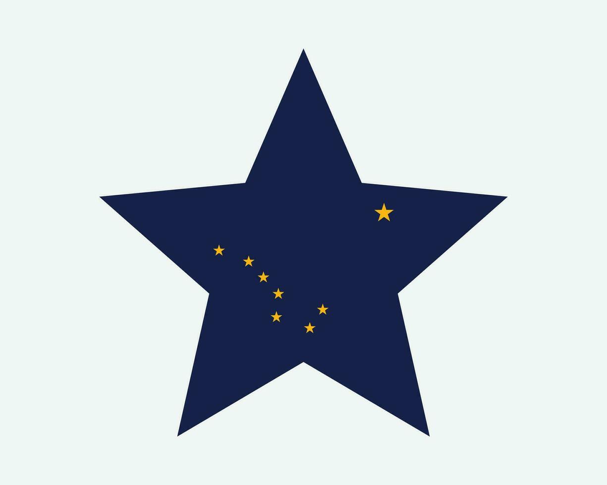Alaska Verenigde Staten van Amerika ster vlag vector