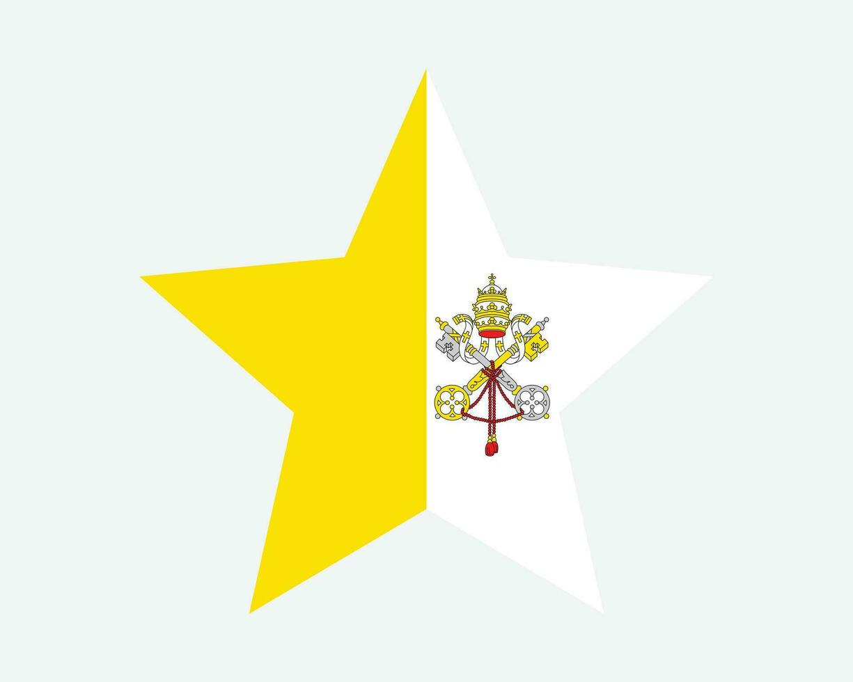 Vaticaan stad ster vlag vector