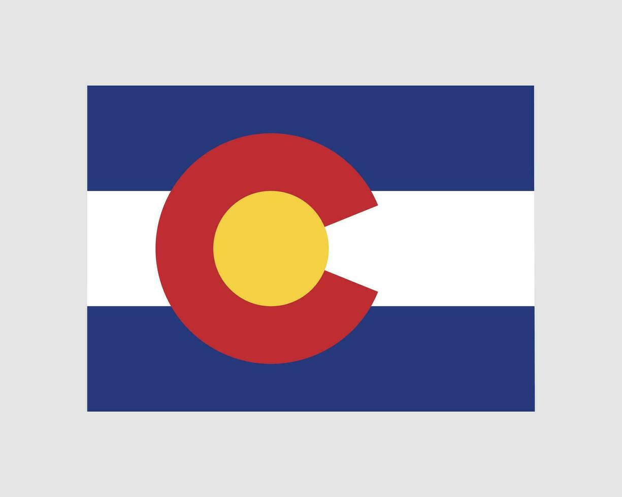 Colorado kaart vlag. kaart van co, Verenigde Staten van Amerika met de staat vlag. Verenigde staten, Amerika, Amerikaans, Verenigde staten van Amerika, ons staat spandoek. vector illustratie.