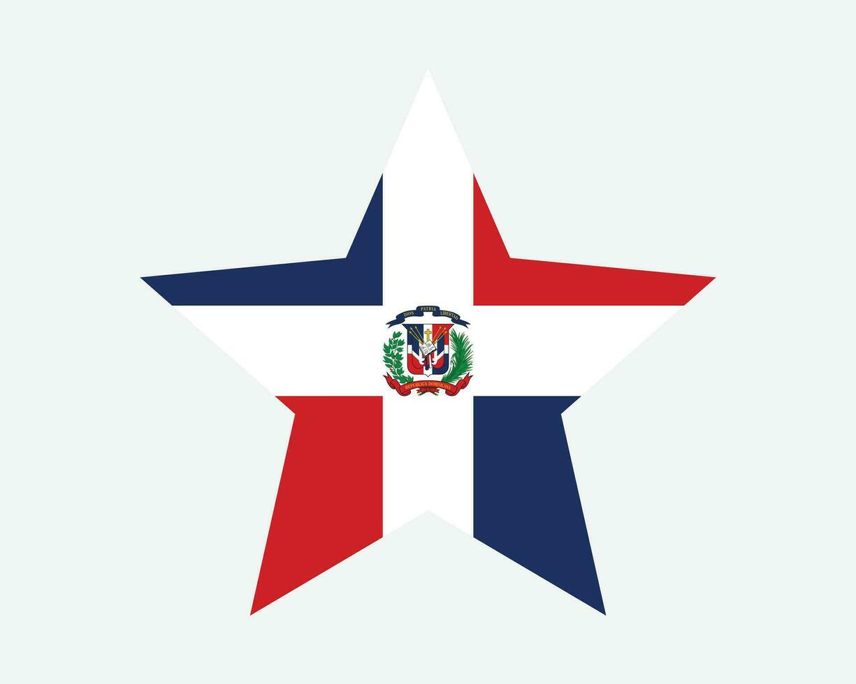 dominicaans republiek ster vlag vector