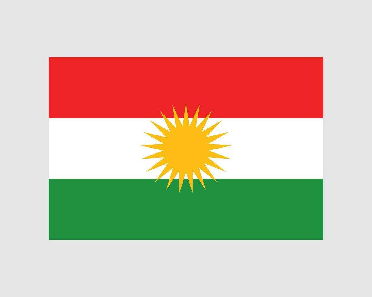Koerdistan regio vlag. Koerd Koerdisch Koerdistan spandoek. autonoom regio van Irak, icoon teken symbool clip art eps vector illustratie.