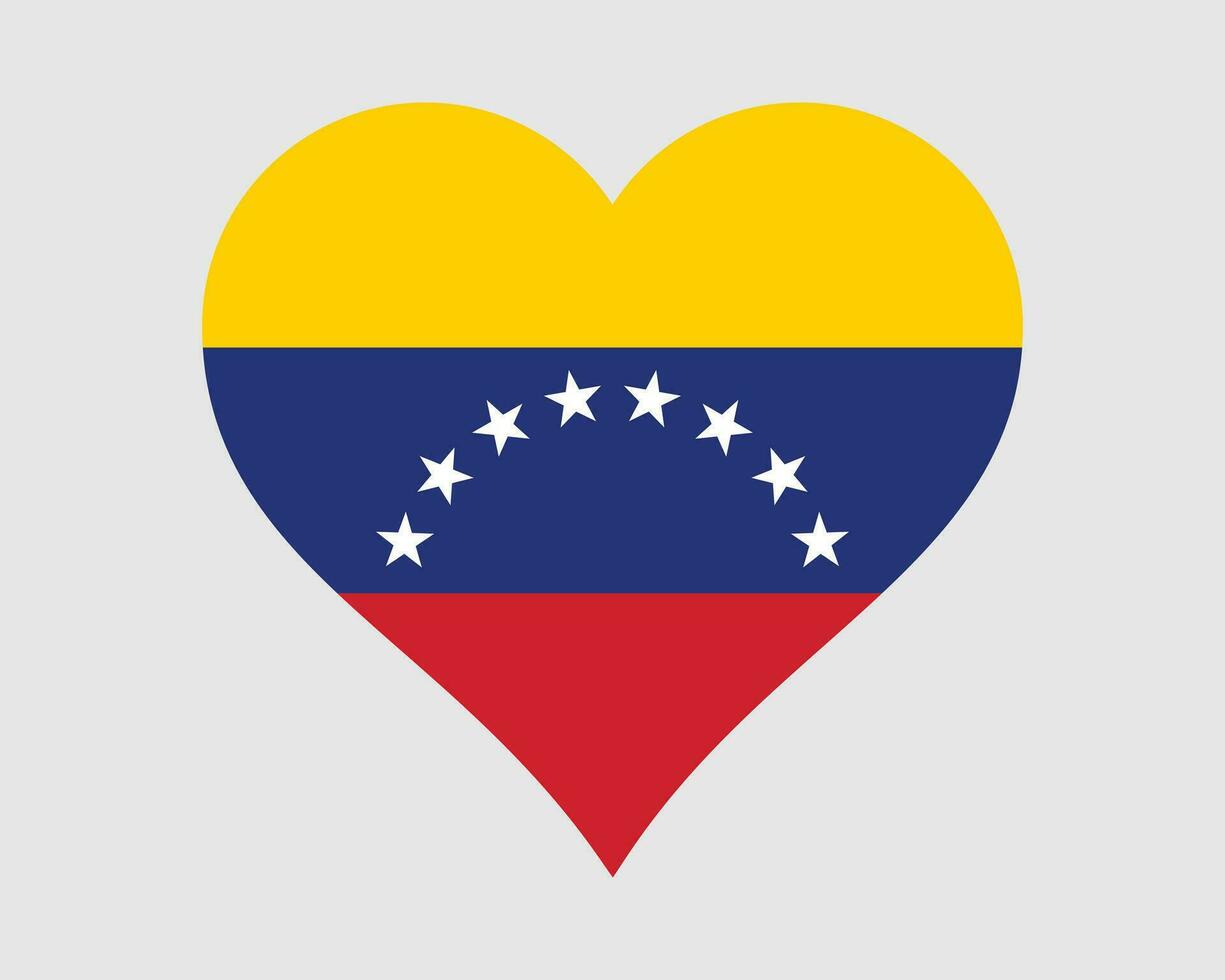 Venezuela hart vlag. Venezolaans liefde vorm land natie nationaal vlag. Boliviaans republiek van Venezuela banier icoon teken symbool. eps vector illustratie.