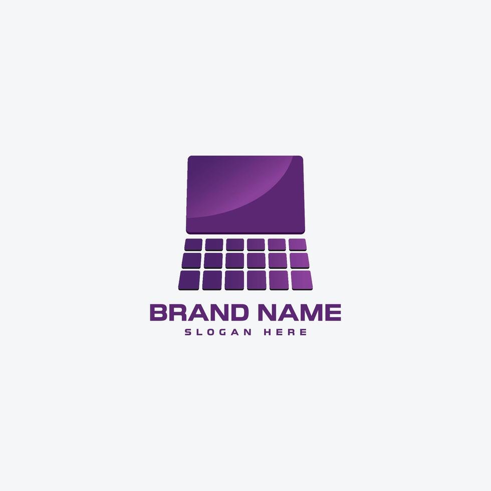 computer winkel logo en icoon vector