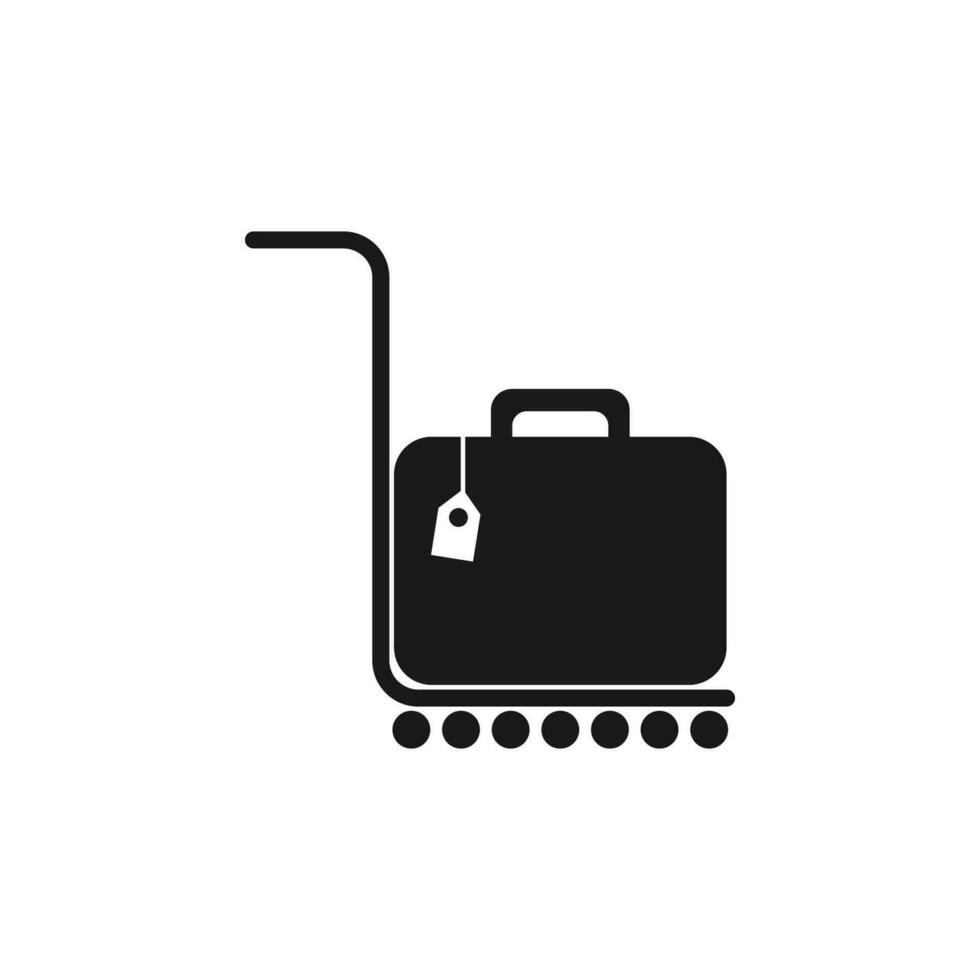 bagage terugvorderen icoon. reizen zak maat, controleren gewicht en rugzak. vector