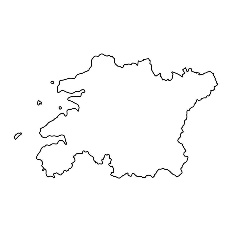 noorden jeolla kaart, provincie van zuiden Korea. vector illustratie.