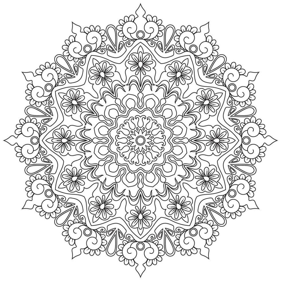 mandala schilderij van toepassing zijn verschillend kleuren. wit achtergrond vector