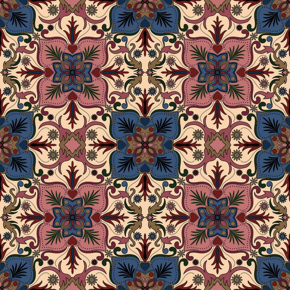 tapijt patroon. naadloos geometrie. western handgemaakt zadel deken tapijt patroon, azteeks, vector