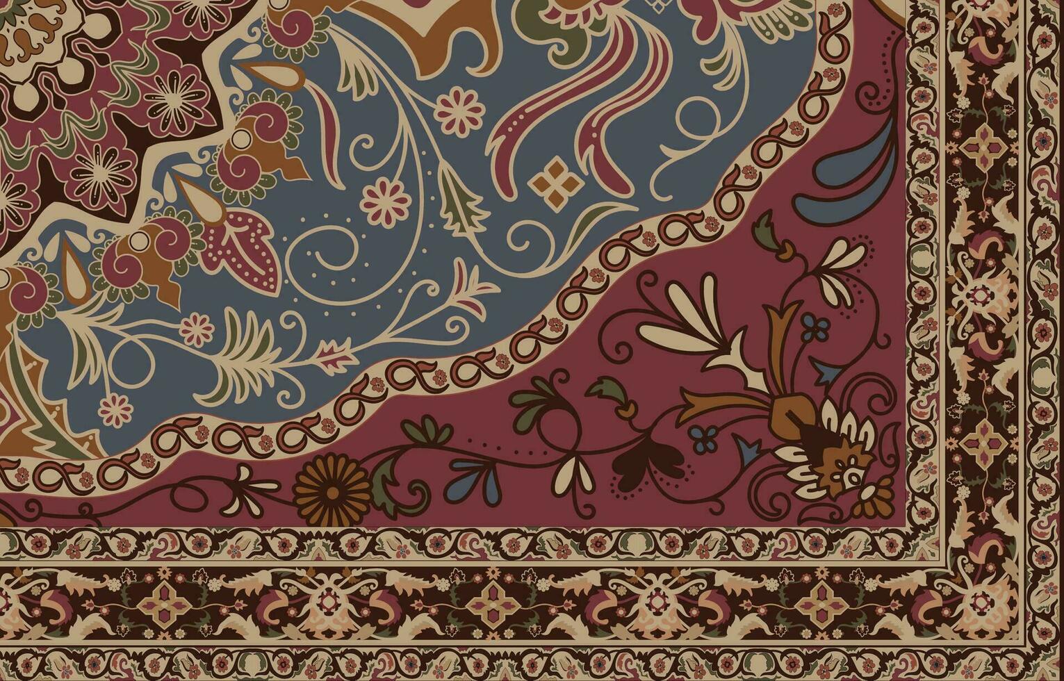 Perzisch tapijt traditioneel ontwerp, tribal vector textuur. gemakkelijk naar Bewerk en verandering kleuren. tapijt