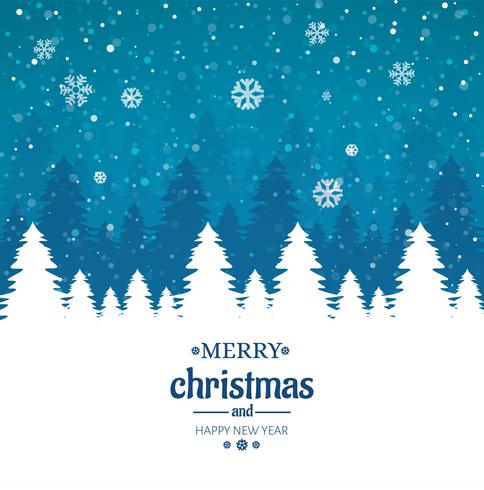 De vrolijke Kerstmiskaart met glanzende de winterboom schittert achtergrond vector